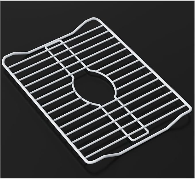 Better Houseware Sink Protectors for Kitchen Sink, Protective Metal Grid, 16x12.3x1 inches, White Kitchen Sink Mat to Shield Sink Base from Scratches, Rust-Resistant Coating, M