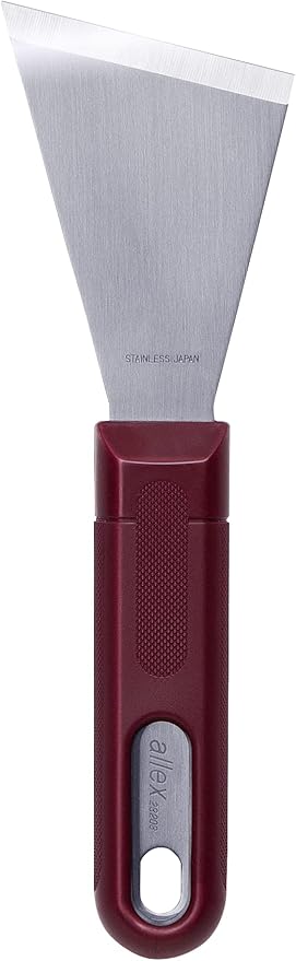 ALLEX Japanese Paint Scraper Tool 2.5" Slant for Corner, Heavy Duty Full Tang, Sharp Japanese Stainless Steel Blade, Professional Scraper Knife for Paint, Metal, Carbide, Rust, Made in JAPAN