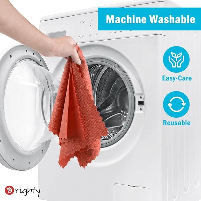 Orighty Microfiber Cleaning Cloth, 800 Pack Highly Absorbent Cleaning Rags, Household Cleaning Supplies, Reusable Microfiber Towels Lint Free Cloths for House, Kitchen, Car Care, 12x11 inch, Red