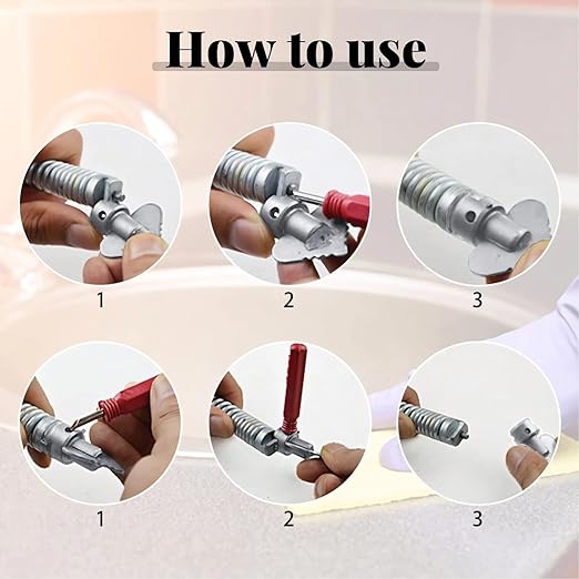 6Pcs Cutter Head for Dredging, 16mm Manganese Steel K400 Accessories Drain Cleaner Pipeline Dredging Machine Cutting Head with a Key