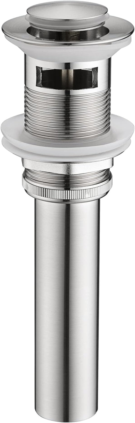 sumerain Bathroom Sink Pop Up Drain Stopper with Overflow Brushed Nickel