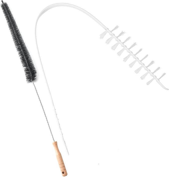 Washing Machine & Dryer Vent Cleaning Brush Kit, Lint Trap Cleaning Tool, Includes 23.6" 360° Rotating Cleaning Brush, 28" Extra Long Dryer Lint Brush, for Most Washers & Dryer Models