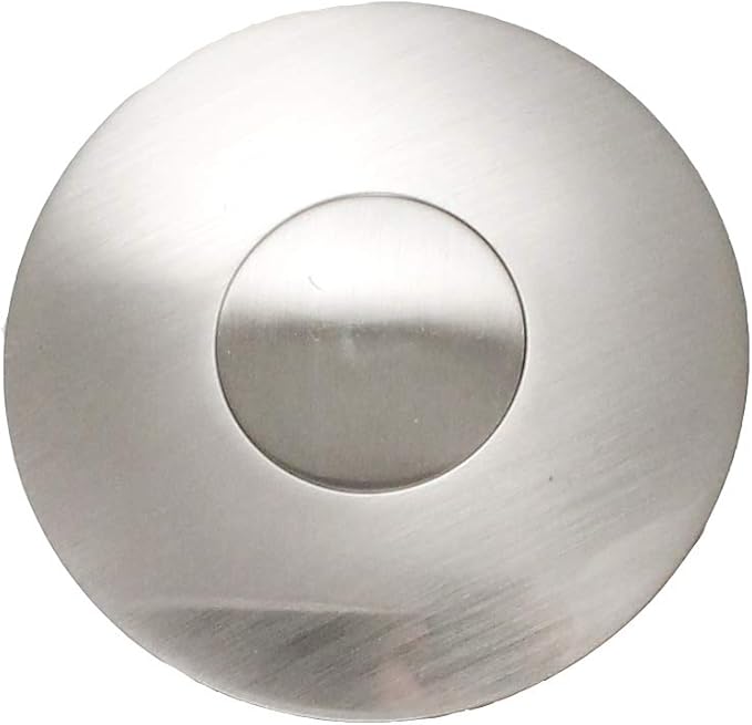 Keeney Universal Button Bathroom Sink Drain with Overflow, Brushed Nickel