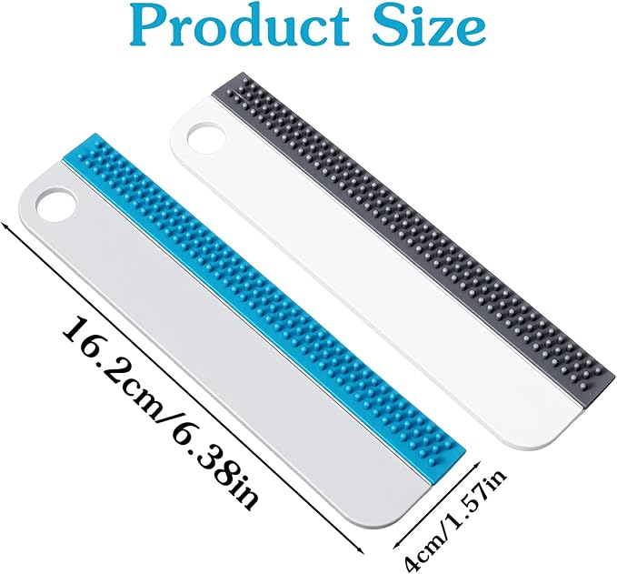 2 Pack Mini Soft Rubber Squeegees, 6.38'' All-Purpose Super Flexible Blade, Multi-Use Cleaning & Installation Tool, Suitable for Mirrors, Countertops, Also Ideal for Car Vinyl Wrapping (Blue)