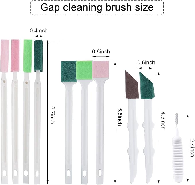 Crevice Cleaning Brushes Tool kit Small Cleaning Brush for House Cleaning Disposable Toilet Brush Deep Cleaning Brush Gap for Gap Corner of Stove Hard to Reach Cleaning Tools (Multicolor)
