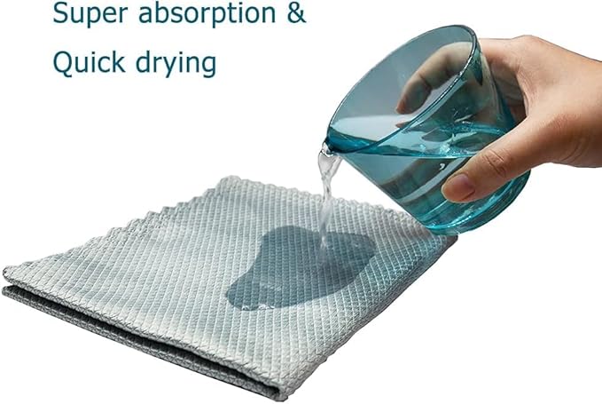 10Pack Nanoscale Cleaning Cloth, Easy Clean Cloth, Microfiber Cleaning Cloth, 11.8 x 11.8 Nanoscale Streak-Free Cleaning Cloths Reusable Lint Free Cloth for Auto , Glasses, Dishes
