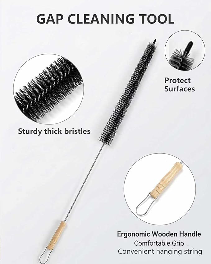 Dryer Vent Cleaning Brush Lint Cleaner Remover, Bendable Dust Pet Hair Gap Home Cleaning Tools 2Pcs (28.5 Inches)