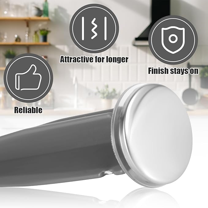 2pcs Sink Drain Parts, Lavatory Pop Up Stopper Assembly with Plug Bathroom Sink Drain Repair Kit Pivot Ball Rod Replacement Compatible with Price Pfister & Popular Band(White,Grey)