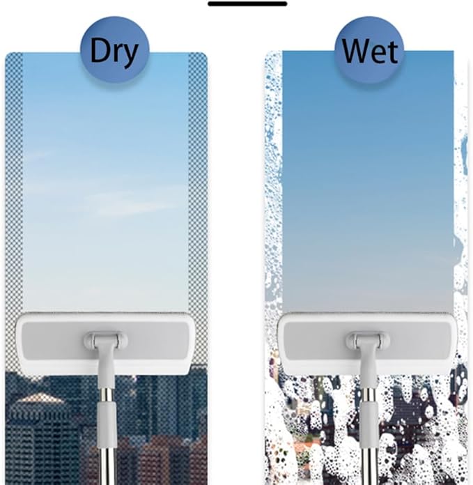 2-in-1 Window Screen Cleaning Brush, Double-Sided Mesh Cleaner Tool for Screens, Patio, Porch, Door and Window, Dry & Wet Use, Small Handheld Screen Brush for Dust and Grime (White & Gray)
