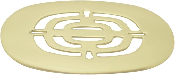 Westbrass A316-01 4-1/2" OD Brass Snap-in Shower Strainer Grid Drain Cover, Polished Brass