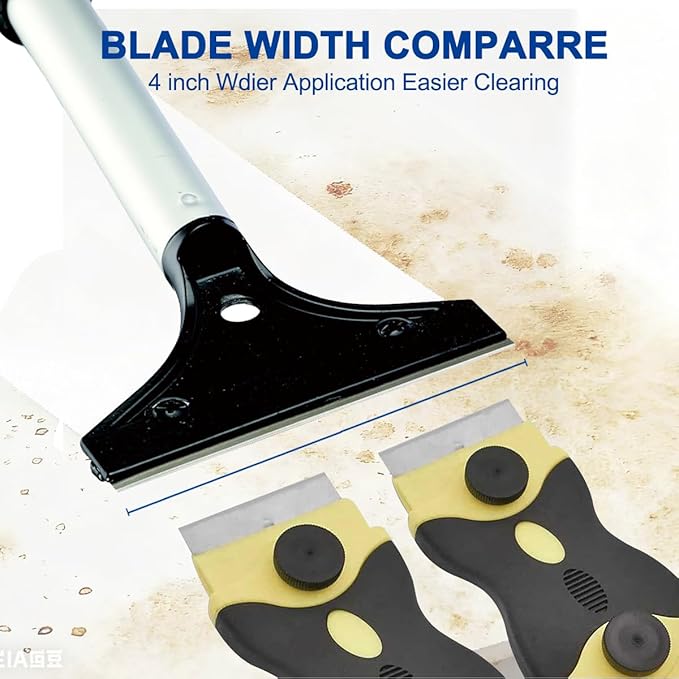 CELOX Razor Blade Scraper with 4 Inch Blade for Cleaning Glass, Window, Stove Top, Putty Knives for Cleaning Sticky Residue, Tile, Wallpaper