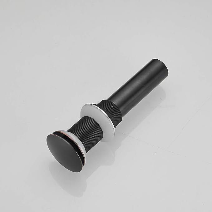 BWE Pop Up Drain Fits Bathroom Standard Sink Hole 1-1/2" to 1-3/4" Bathroom Faucet Vessel Vanity Sink Drain Stopper Without Overflow Oil Rubbed Bronze
