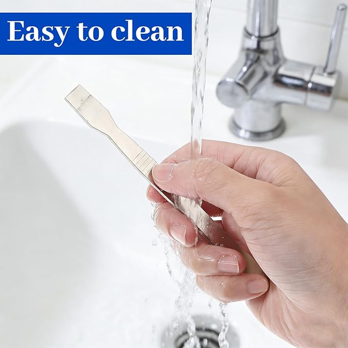 6PCS Mini Metal Scraper Tool, Multi-Purpose Non-Scratch Metal Scraping Tools for Removing Labels Grease Paint Dirt from Narrow Gaps Surfaces