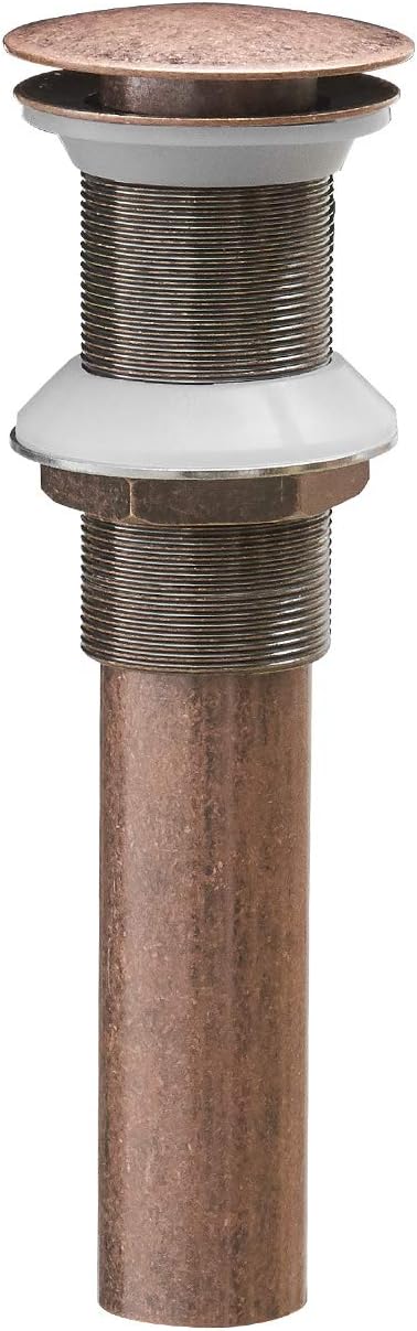 BWE 1 5/8" Bathroom Faucet Vessel Sink Drain Fits Bathroom Standard Sink Hole 1-1/2" to 1-3/4" Vanity Pop up Drain Assembly Stopper Without Overflow Copper