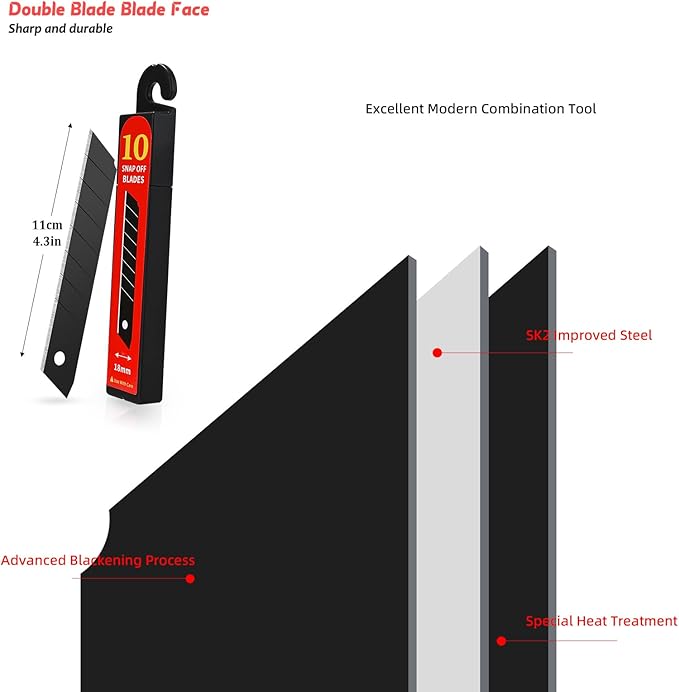 EHDIS Retractable Razor Blade Scraper Long Handle Heavy Duty Floor Scraper with Rotatable Head and 10pcs Replace Blades for Cleaning Glass, Tile, Floor, Wall,Door