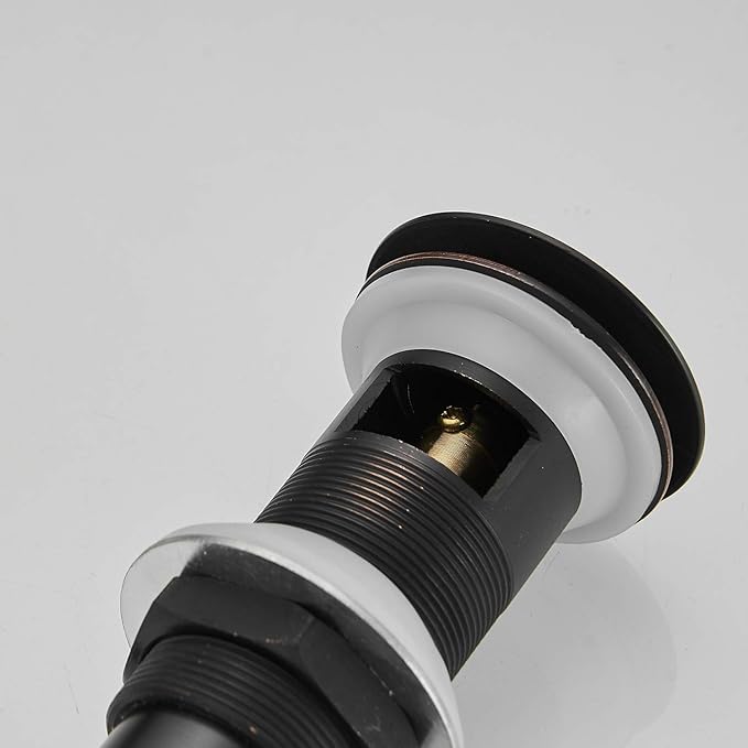 BWE Pop Up Drain Bathroom Faucet Vessel Vanity Sink Drain Stopper with Overflow Fits Bathroom Standard Sink Hole 1-1/2" to 1-3/4" Oil Rubbed Bronze