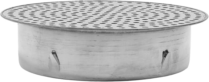 Antrader Floor Drain Cover,5.91 Inch Stainless Steel Floor Drain,Sewer Drain Cover for Outdoor Yard Pipe Roof Balcony,Silver Tone (1Pcs)
