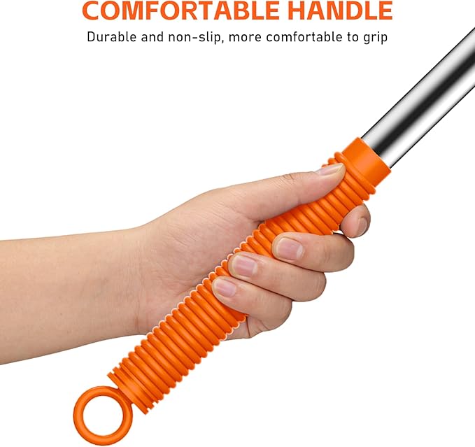 SetSail Cobweb Duster with Extension Pole, Retractable Dusters for Cobweb Cleaning 81-inch Long Handle Spider Web Brush for Outdoor Indoor High Ceilings Fan, Orange