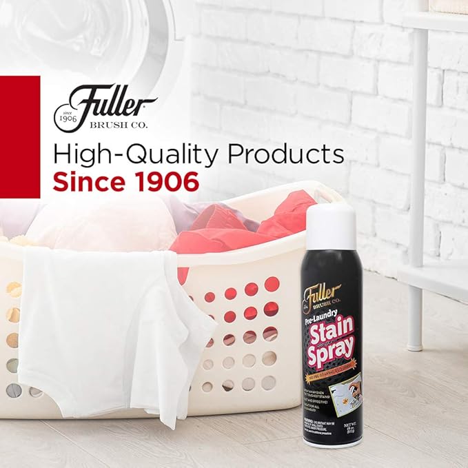 Fuller Brush Pre-Laundry Stain Remover Spray 18 fl oz – Fast-Acting Stain Fighter for Clothes – Removes Grease, Ink, Food & More – No Soak, Safe on Colors & Whites (Pack of 1)