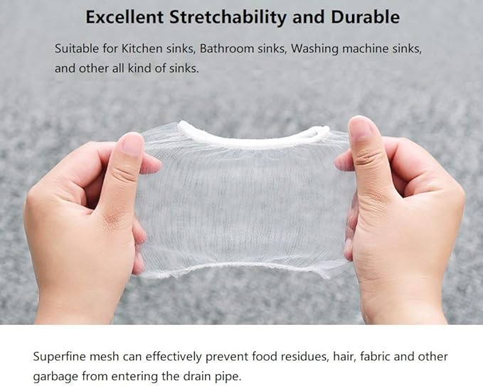 Kitchen Sink Strainer Mesh Bag- 200 PCS Disposable Sink Net Strainer Filter Bags for Sink Drain for Collecting Kitchen Food Waste Leftover Garbage