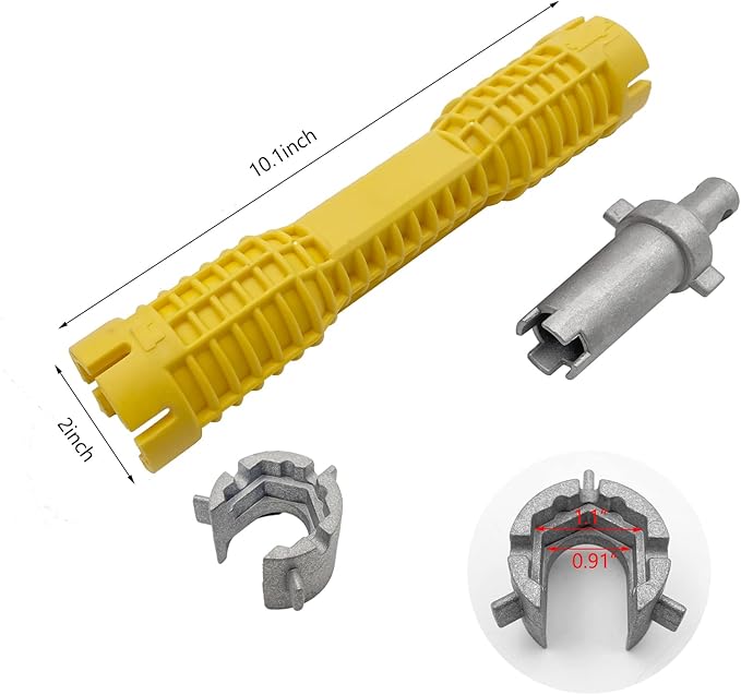 Basin Wrench, Faucet and Sink Installer Tool Multifunctional Plumbing Tool Pipe Extractor for Sink Bathroom Kitchen Toilet Plumbing