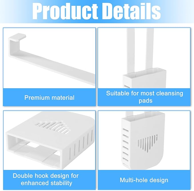 2 Sets Toilet Tank Pucks Holder, Hanging Toilet Bowl Carrier Hook Pucks Holder Hanger Bracket Caddy Avoids Crumbling from Water Tank