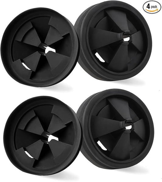 3 3/8" Garbage Disposal Splash Guard, QCB-AM Sink Baffle Replacement Parts for InSinkErator Evolution Series, Upgraded EPDM Rubber Drain Insert Removable Quiet Collar Drain Plugs(4 PCS)