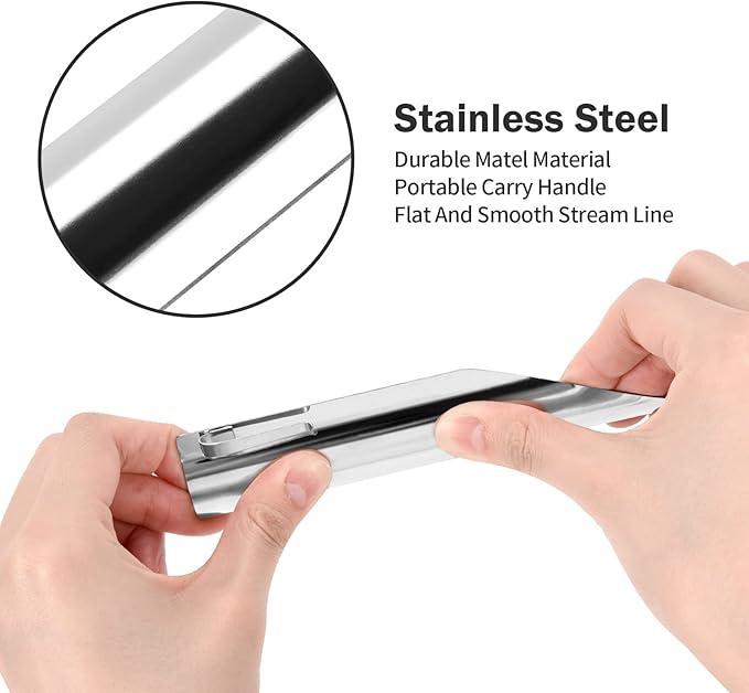 Crumbers for Servers, Crumb Sweepers, Food Crumb Scraper, Restaurant Crumb Cleaner, Portable Server Tools Stainless Steel Crumber Tool, Crumbers for Servers, Waiters, Waitresses (2 PACK, Pure Silver)