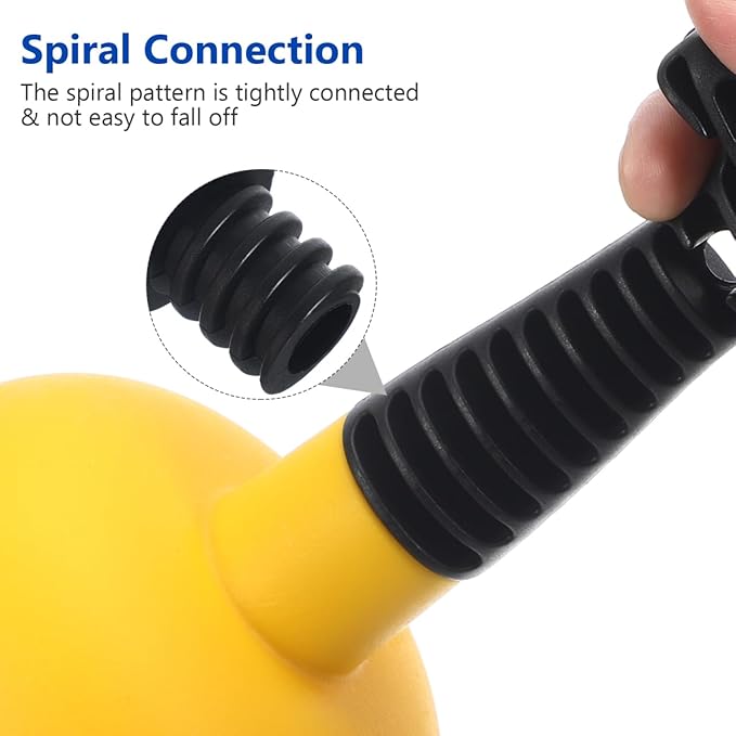 2Pcs Sink Plunger: Easy to use Mini Plunger with Short Handle - Powerful Unclogging Tool for Kitchen Sink Shower Bathroom Drains Bath Yellow and Red