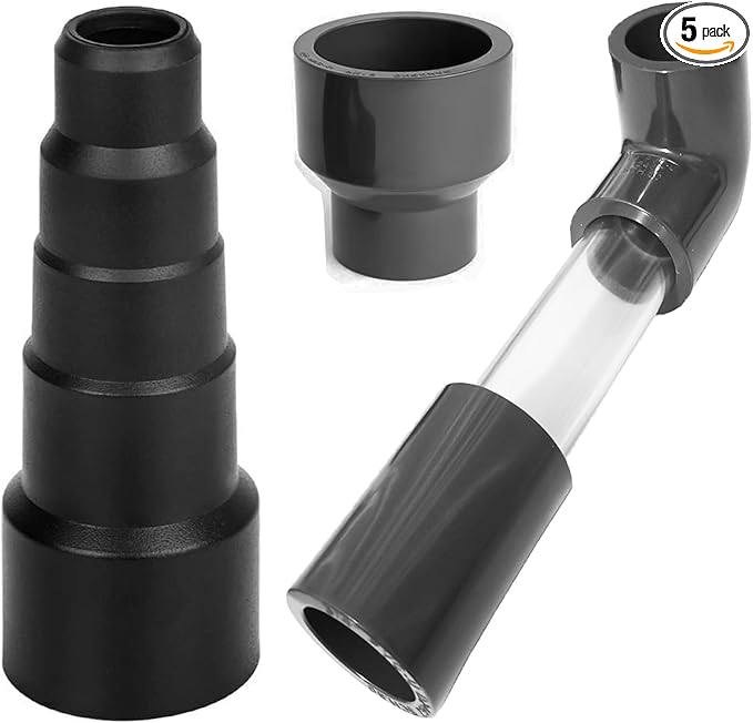 Wet Vac Attachment AC Drain Line Vacuum Adapter to Unclog and Evacuate A/C HVAC Drain Lines, Universal Hvac Ac Drain Line Cleaner Tool Vacuum Hose To PVC Pipe 3/4", 1" Adapter