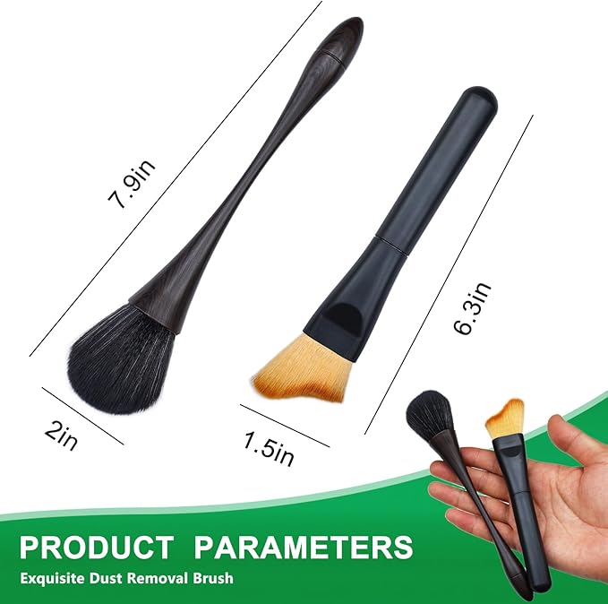 2 Pack Exquisite Dusting Brush Kit, Small Dust Brushes, Feather Duster, Cleaning Brush Perfect for Models, Craf, Collectibles,Computers, Digital Devices, Car Interior, Musical Instruments