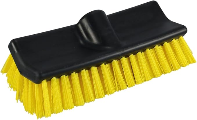 Unger Professional Hydropower Bi-Level Scrub Brush Head, 10" & Swivel Grout and Corner Scrub Brush Head