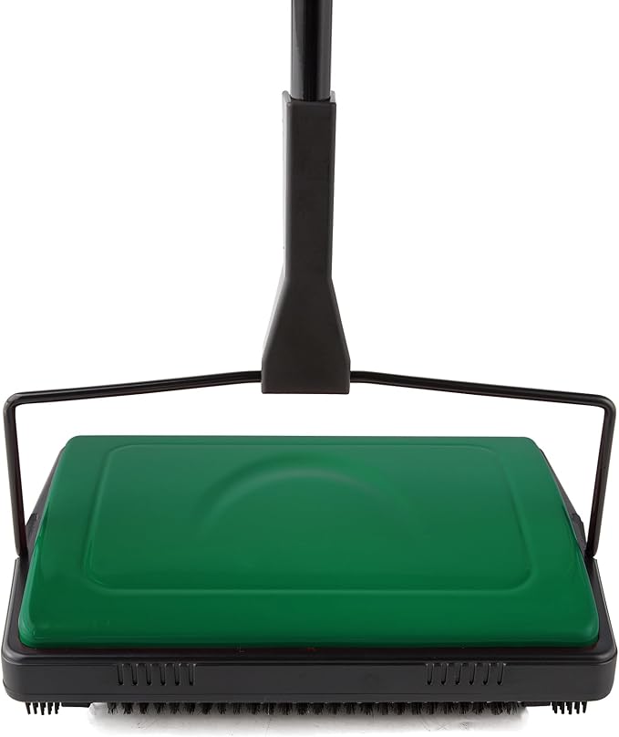 Yocada Carpet Sweeper Cleaner for Home Office Low Carpets Rugs Undercoat Carpets Pet Hair Dust Scraps Paper Small Rubbish Cleaning with a Brush Green
