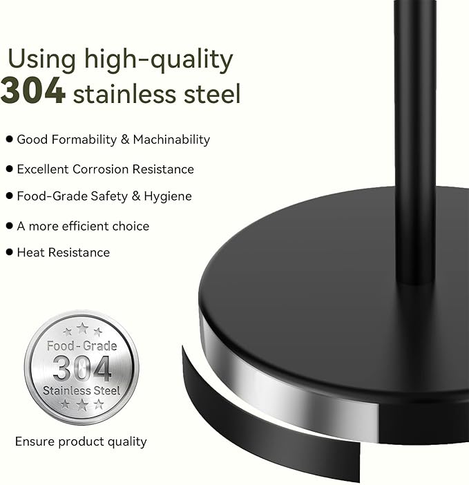Upgraded Hand Towel Holder Stand Countertop Towel Rack Free Standing Towel Bar Hanger for Bathroom Kitchen Pro Max Matte Black