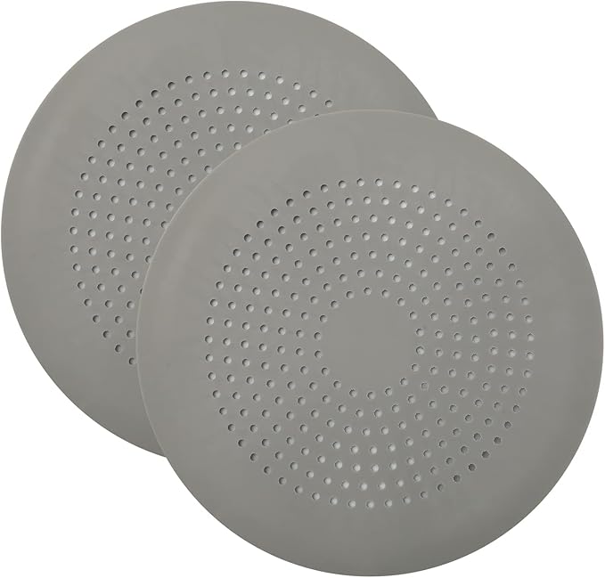2-Pack Drain Hair Catcher Durable Silicone Hair Stopper Shower Drain Covers Easy to Install and Clean Suit for Bathroom Bathtub and Kitchen（Grey）