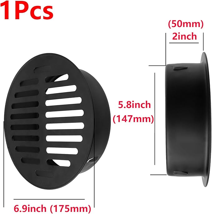 Antrader 1pcs Round Floor Drain Cover, 5.8 Inch Stainless Steel Floor Drain,Sewer Drain Cover for Outdoor Yard Pipe Roof Balcony