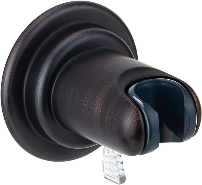 BOPai Suction Cup Shower Head Holder for Handheld Shower – No Drill, for Smooth Surfaces Only, Adjustable 20°, Oil Rubbed Bronze