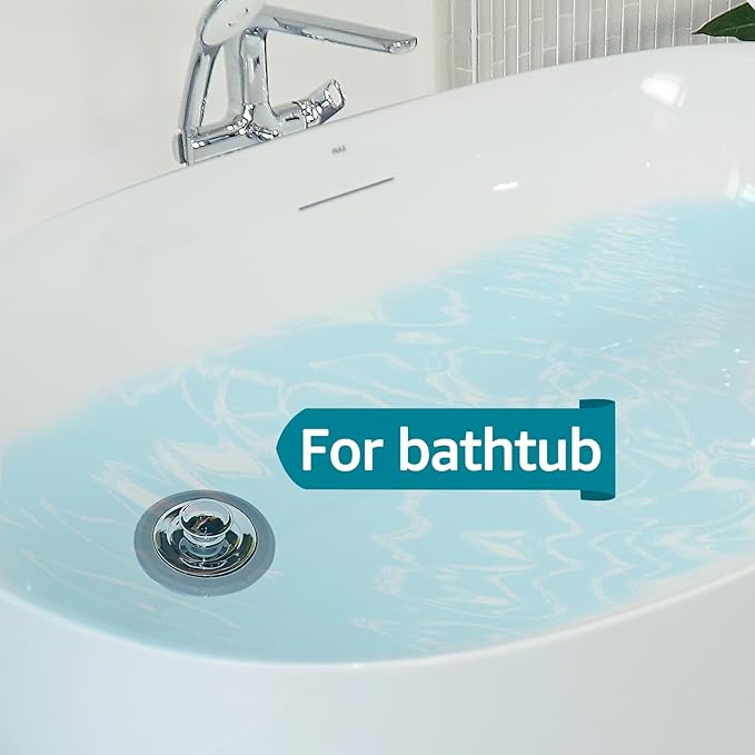 Bathtub Drain Stopper, Sink Stopper, Tub Stopper, Bathtub Drain Plug, Universal Bathroom Bath Tub Drain Stoppers, Shower Drain Cover Replacement Jets Hair Catcher Topper Rubber Strainers(Patented)