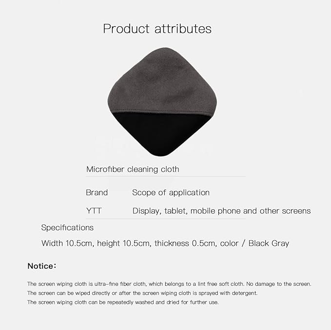 YTT Car Screen Cleaner, Car Touch Screen Cleaner - Microfiber Car Touch Screen Cleaner Cloth Car Cleaning Wipes, Cleaning Cloth for Tesla, Mercedes Benz, BMW, etc Car Dashboard Car Display