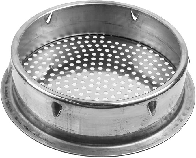 Antrader Floor Drain Cover,7.4 Inch Stainless Steel Floor Drain,Sewer Drain Cover for Outdoor Yard Pipe Roof Balcony,Silver Tone (1Pcs)