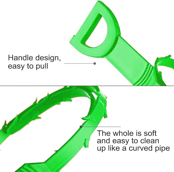 Drain Clog Remover Snake Tool for Hair and Debris, Unclog Toilet, Sink, Shower, Bathtub, Sewer