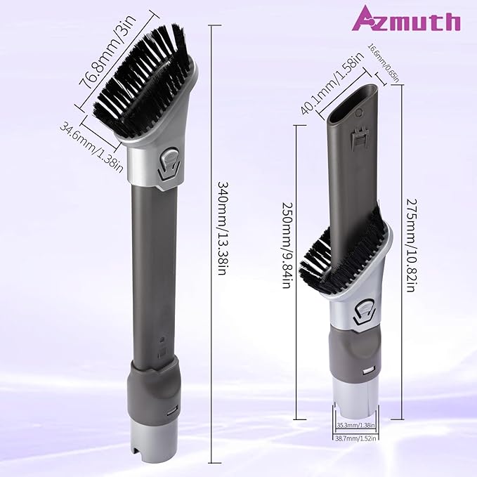 2-in-1 for Shark Crevice Tool Replacement Shark Vacuum Attachments for Rotator/Rocket/APEX Duoclean Upright Vacuum NV752 NV600 NV650 NV680 NV340 HV301 HV322 HV320 NV480 NV800 NV151 LA502 AZ2001 HZ2002