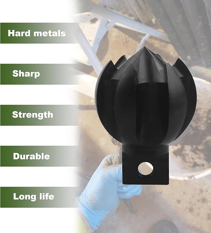 Drain Cleaner Cutter Heads 2CG 2" Clog Chopper Multi Function Cuttin Tool, Black