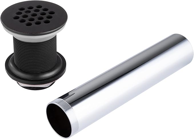 Grid Drain Strainer Assembly Without Overflow for Bathroom Sink, C.O. Plug Grid Lavatory Drain, Bathroom Sink Grid Strainer by Artiwell, Oil Rubbed Bronze
