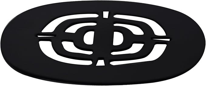 Westbrass A316-62 4-1/2" OD Brass Snap-in Shower Strainer Grid Drain Cover, Matte Black