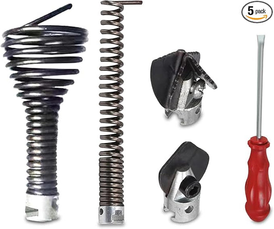 4-Pack 7/8-Inch Drain Snake Attachments for Electric Machine–Includes Saw Cutter,Spade Cutter & Augers – Fits K-1500, K-750, K-1800 & 5/8"-1" Cables–Works for 3" to 6" Pipes