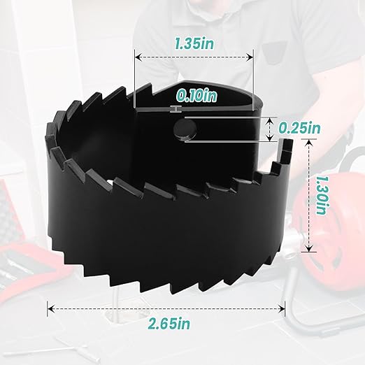QQZ General Drain Cleaner Heavy Duty Saw Blade 3HDB, Root Cutter for Drain Cleaning