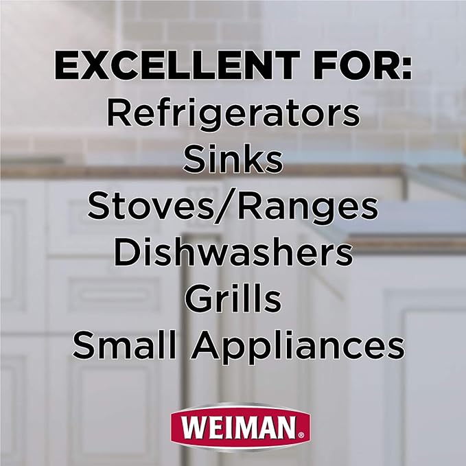 Weiman Stainless Steel Cleaner and Polish Trigger Spray, 12 Fl Oz (Pack of 6)