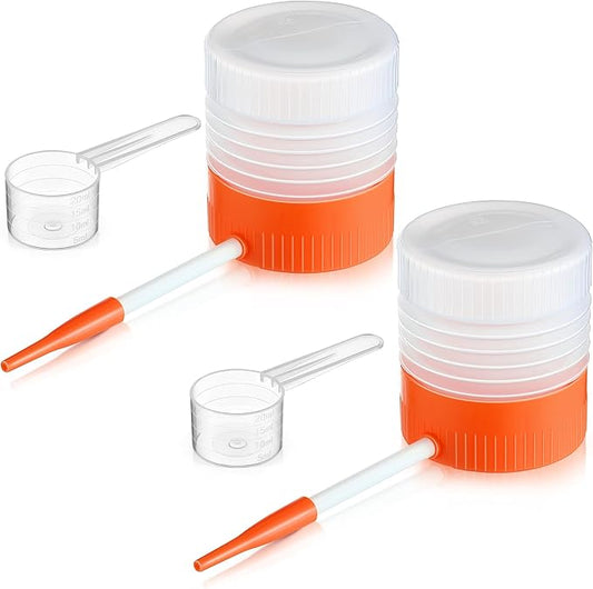 2 Pack Diatomaceous Earth Powder Duster with 6 Inch Nozzle, Diatomaceous Earth Spray Powder Applicator for Pest Control, Gardening & Home Maintenance, Indoor & Outdoor Use (Orange)