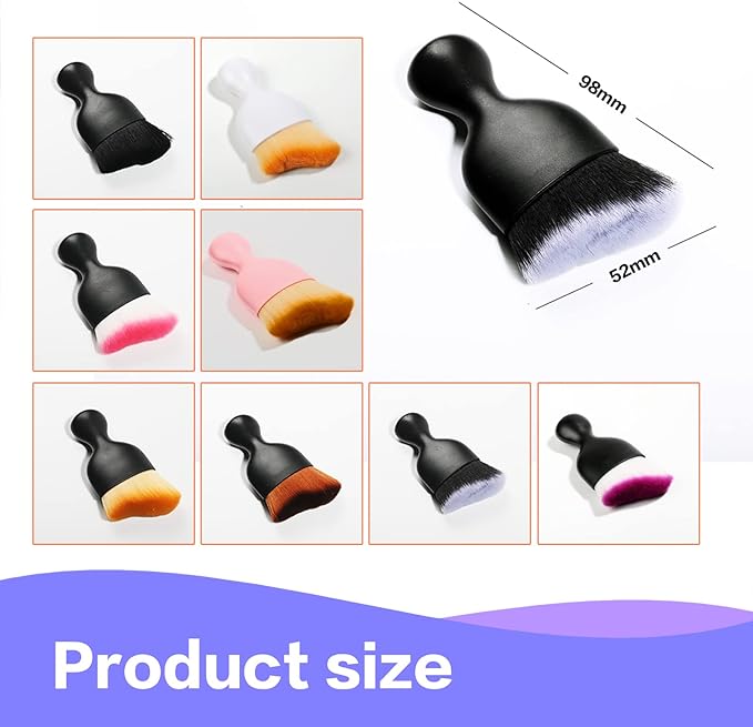 AOCISKA Car Interior Detailing Brush,Soft Bristle Cleaning Brush Car Detailing Brush Dusting Brush,Car Interior Cleaning Tool,Auto Detail Brush Car Dash Duster Brush (Black&Rose with Cap)